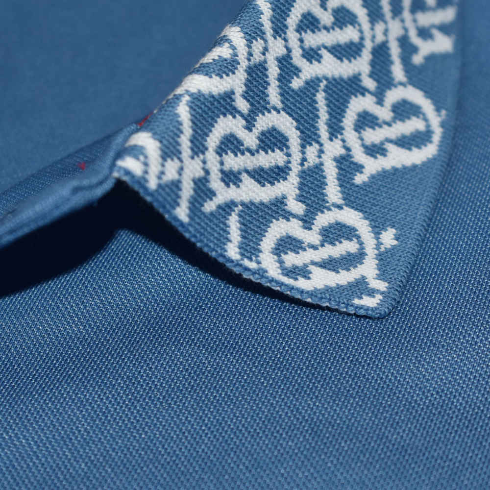 Burberry Blue Premium Quality Polo Cotton T-shirt-thumb-4