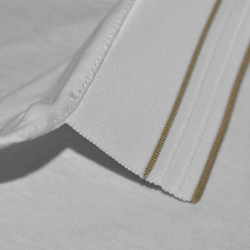 Burberry White Premium Luxury Polo T-shirt-4