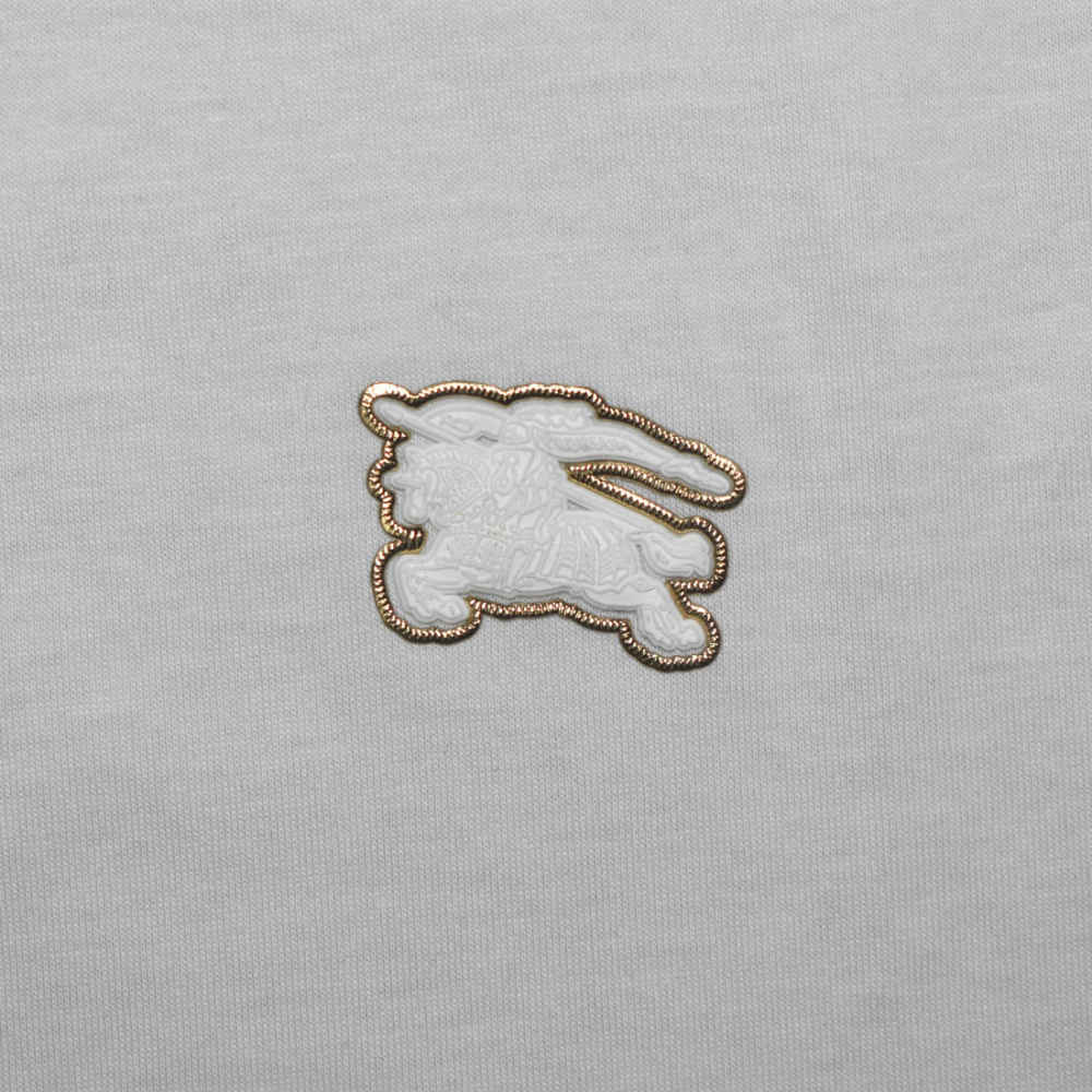 Burberry White Premium Luxury Polo T-shirt-3