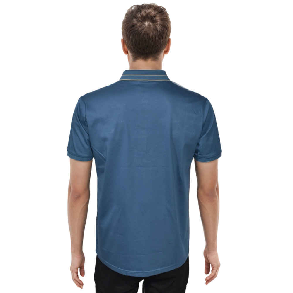 Burberry Blue Premium Luxury Polo T-shirt-thumb-1