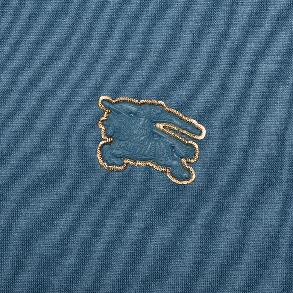 Burberry Blue Premium Luxury Polo T-shirt-thumb-3