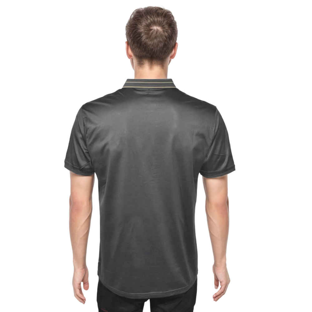 Burberry Grey Premium Luxury Polo T-shirt-1