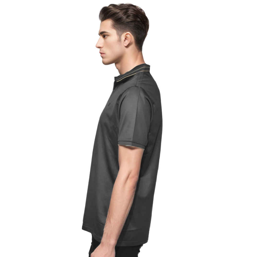 Burberry Grey Premium Luxury Polo T-shirt-2