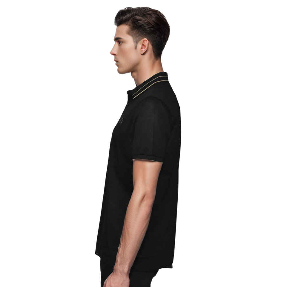 Burberry logo Icon Black Premium Polo T-shirt-2