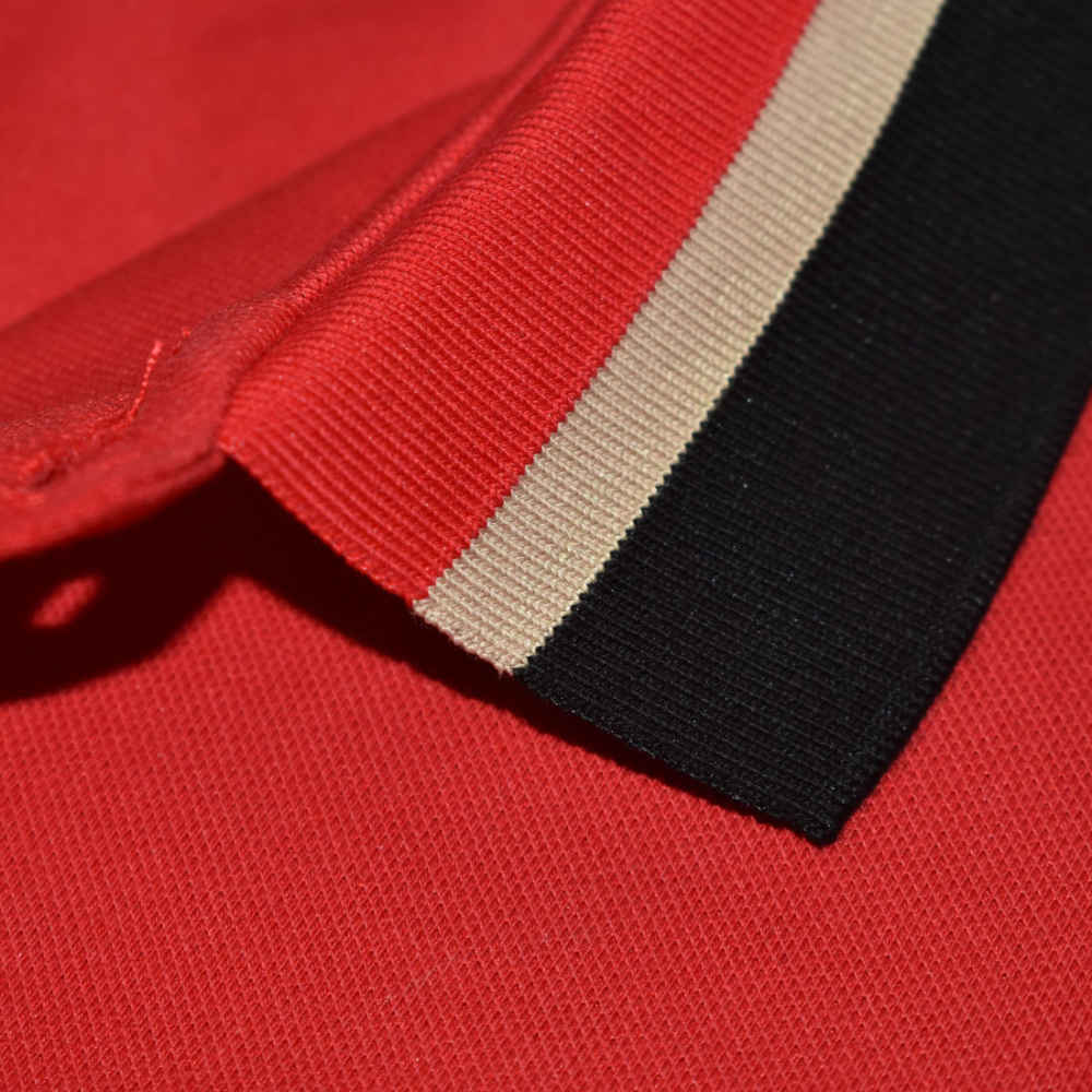 Burberry Red Premium Quality Polo Tees-4