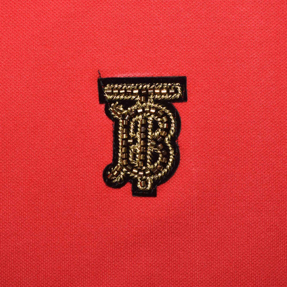 Burberry Red Premium Quality Polo Tees-3
