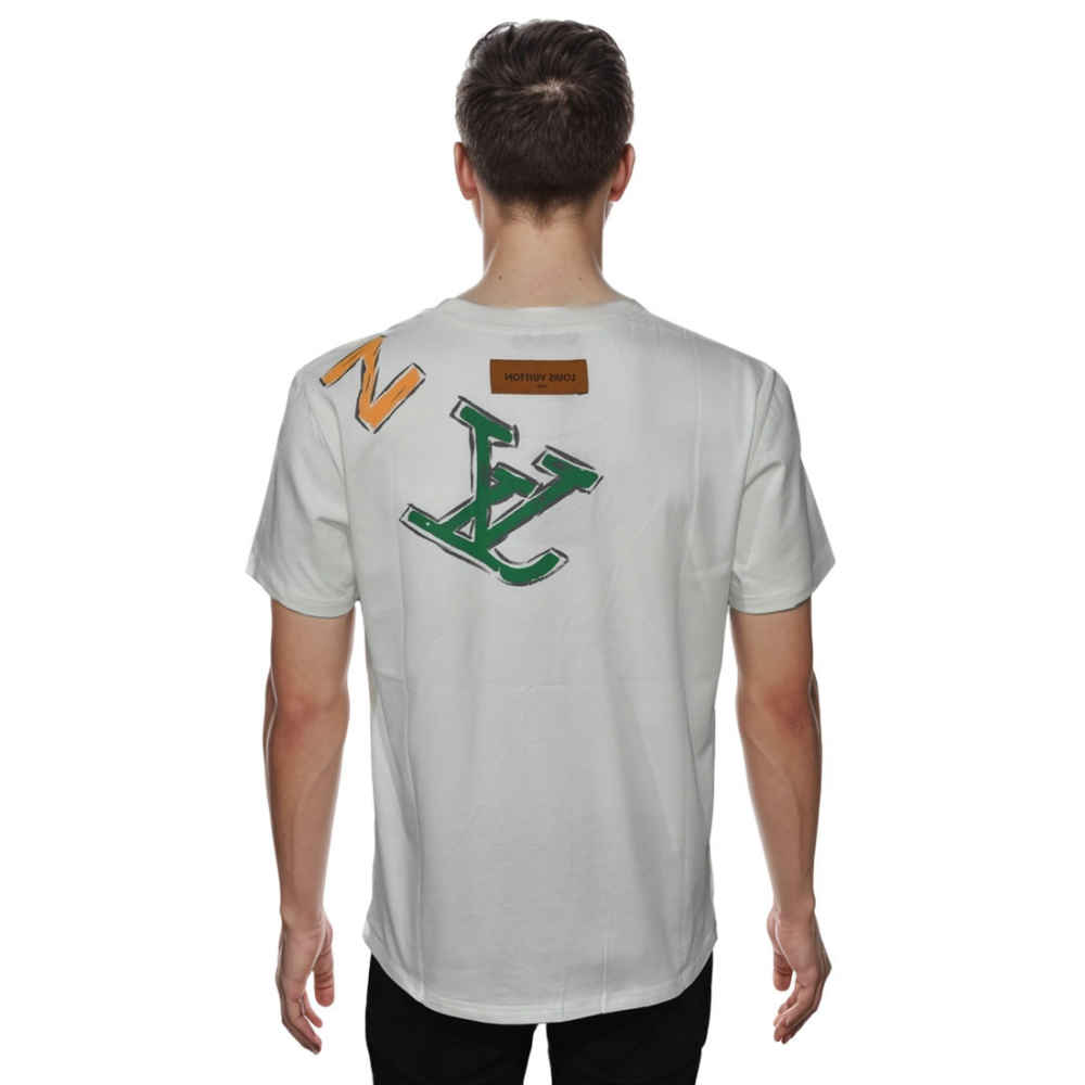 Louis Vuitton Monogram Print White Premium T-shirt-1