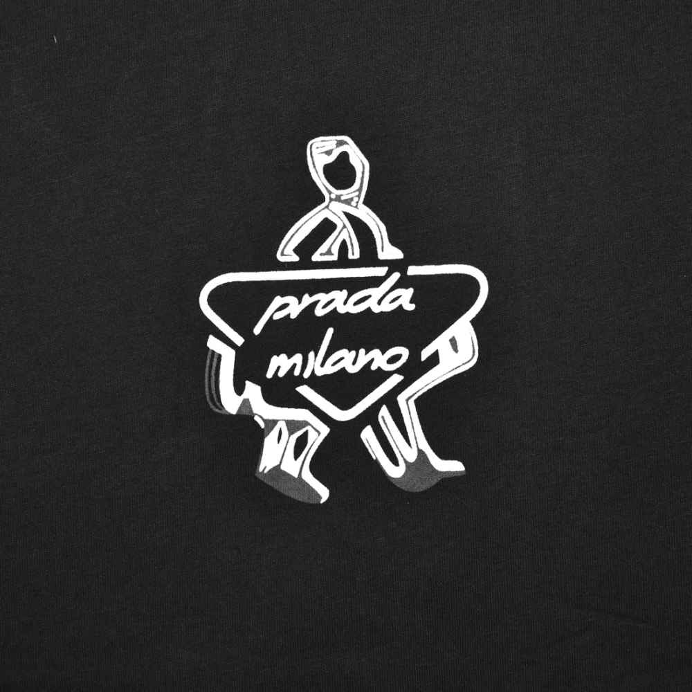 Prada Black Premium Quality T-shirt-thumb-3