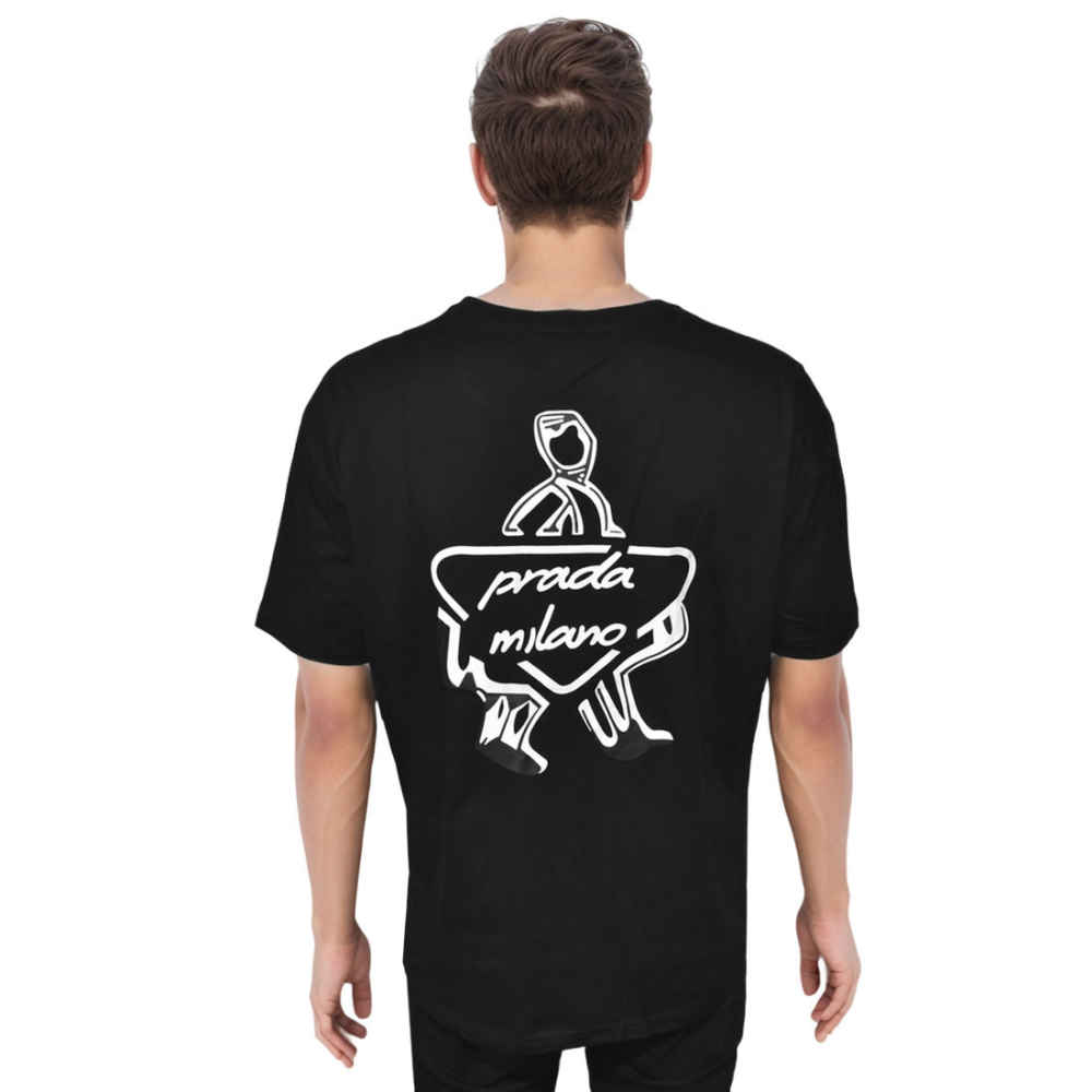 Prada Black Premium Quality T-shirt-thumb-1