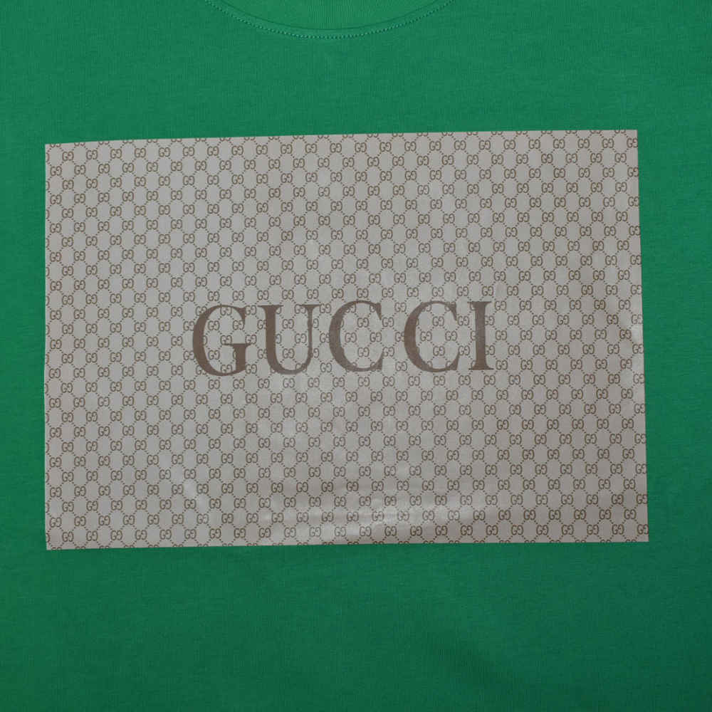 Gucci logo-patch Green Premium Quality T-shirt-3