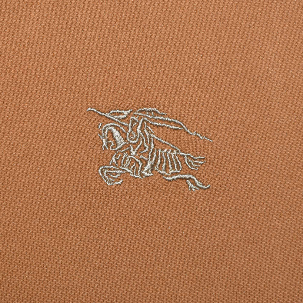 Burberry Embroidered logo Brown Luxury T-shirt-3