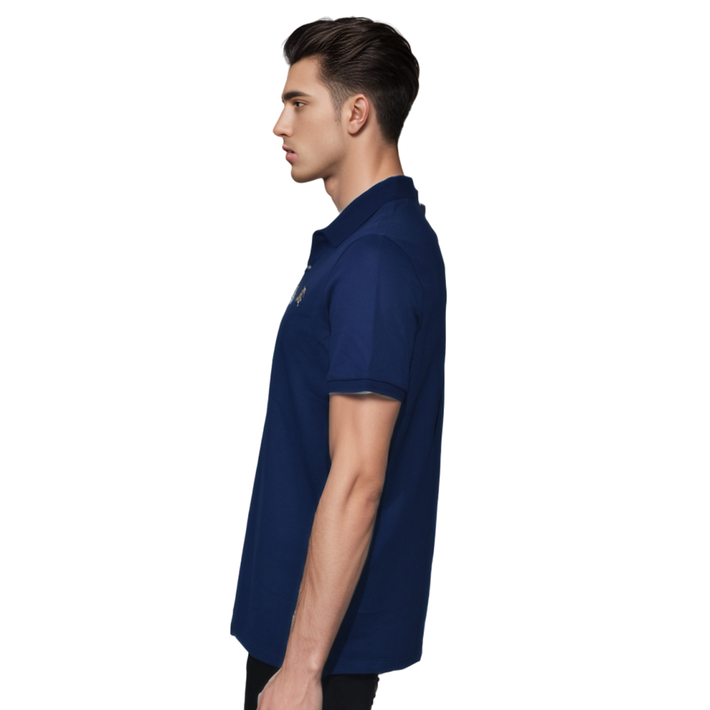 Burberry Embroidered logo Blue Premium Luxury T-shirt-thumb-2