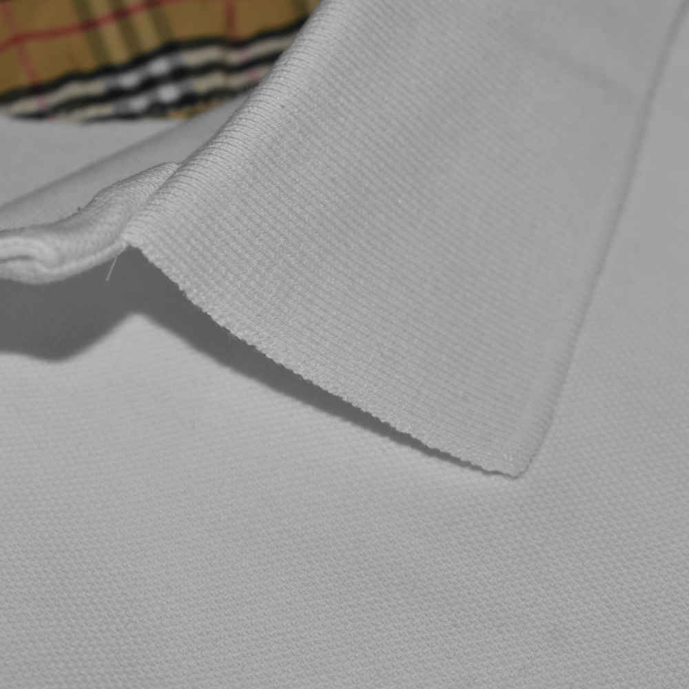 Burberry Embroidered logo White Polo T-shirt-4