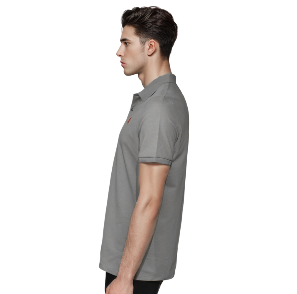 Burberry Embroidered logo Grey Premium T-shirt-2