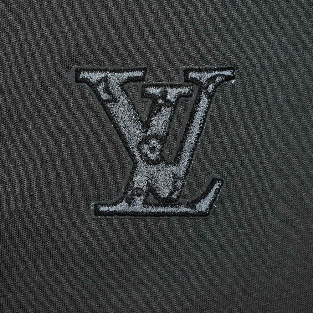 Louis Vuitton Embossed Black Logo Premium Polo T-shirt-3