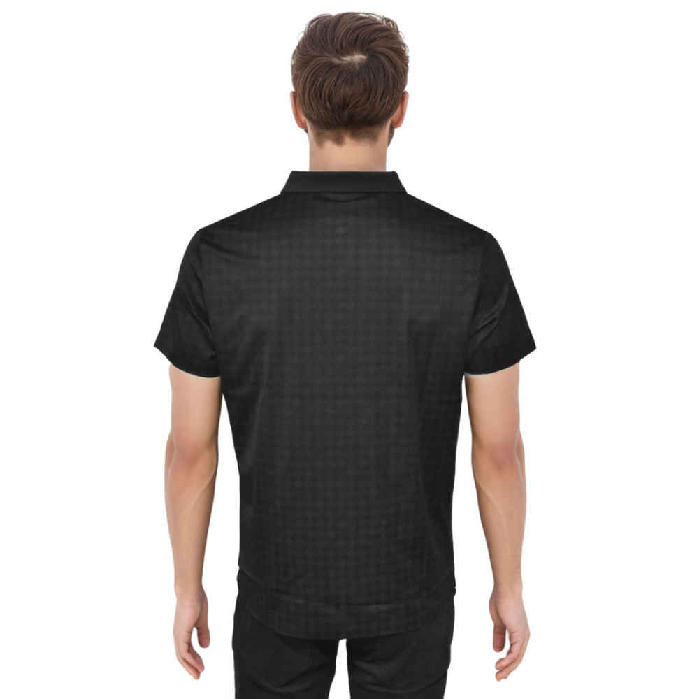 Louis Vuitton Monogram Black Premium Polo T-shirt-1