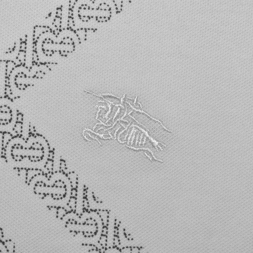 Burberry Printed White Premium Luxury Polo T-shirt-3