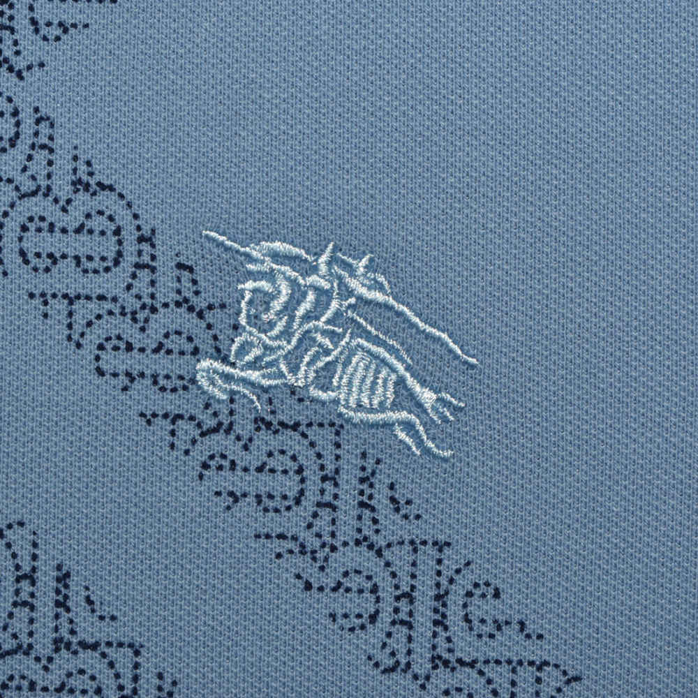 Burberry Printed Navy Blue Premium Luxury Polo T-shirt-3