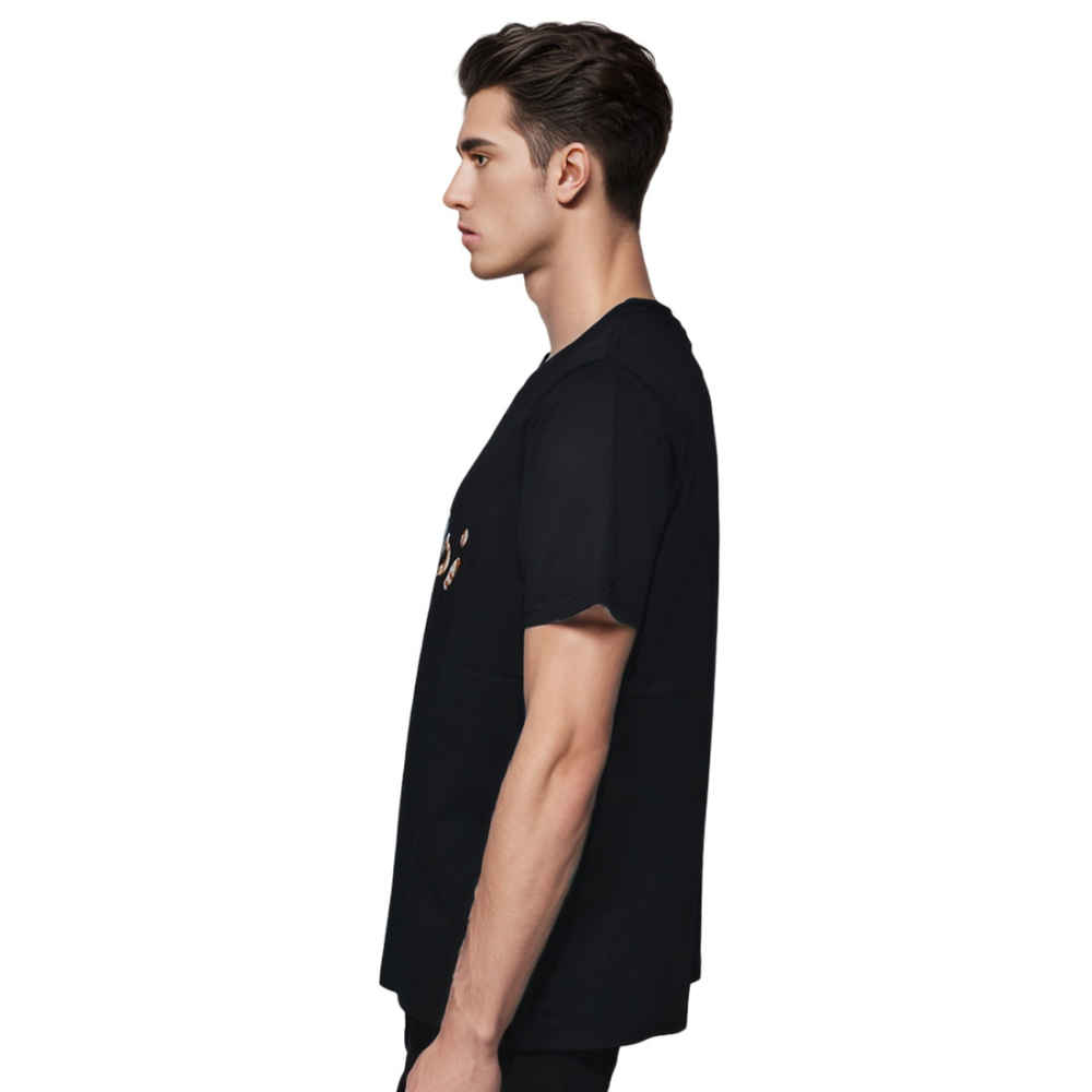 Fendi Brush logo Black Premium Cotton T-shirt-2