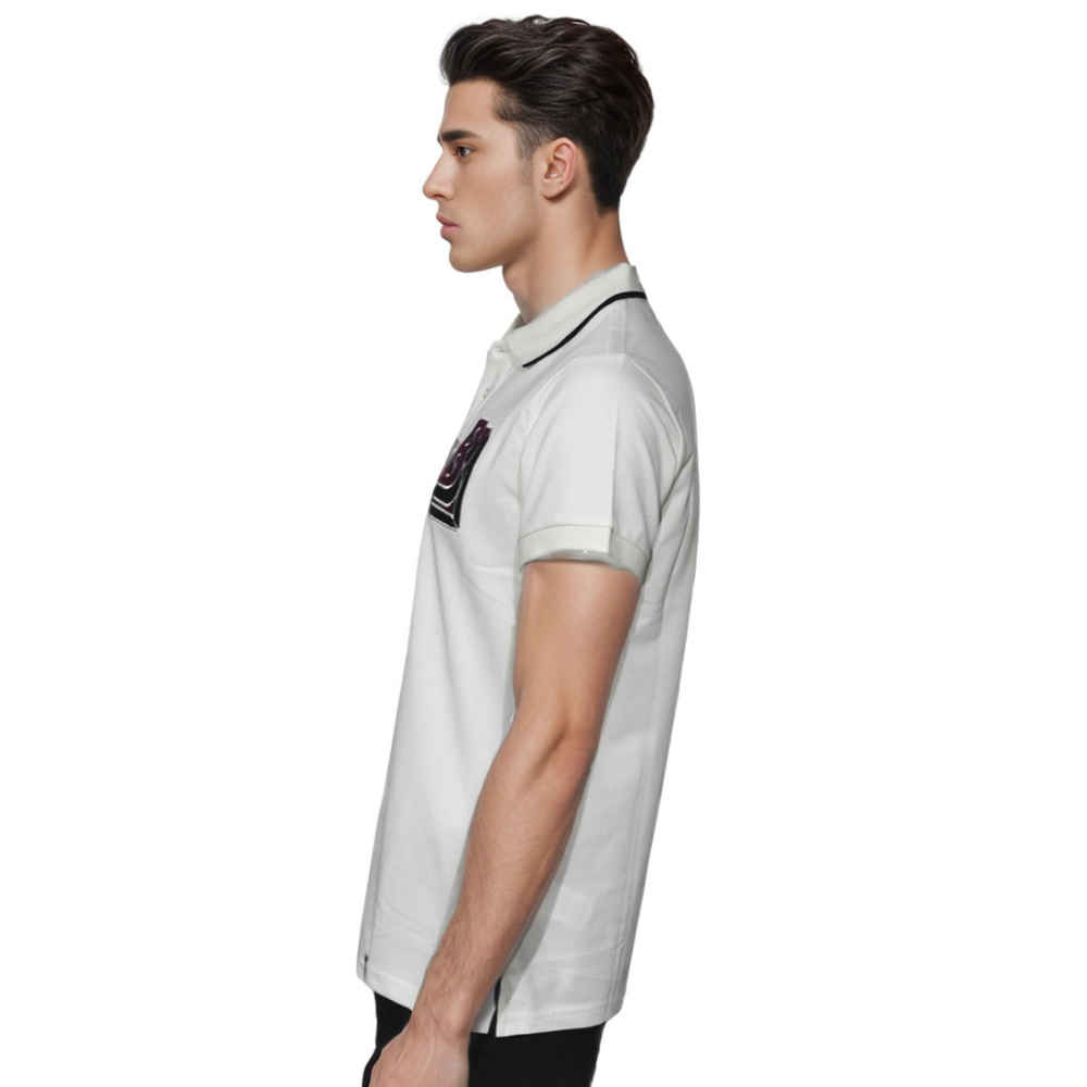 Burberry Letter Graphic White Cotton Pique T-shirt-thumb-2