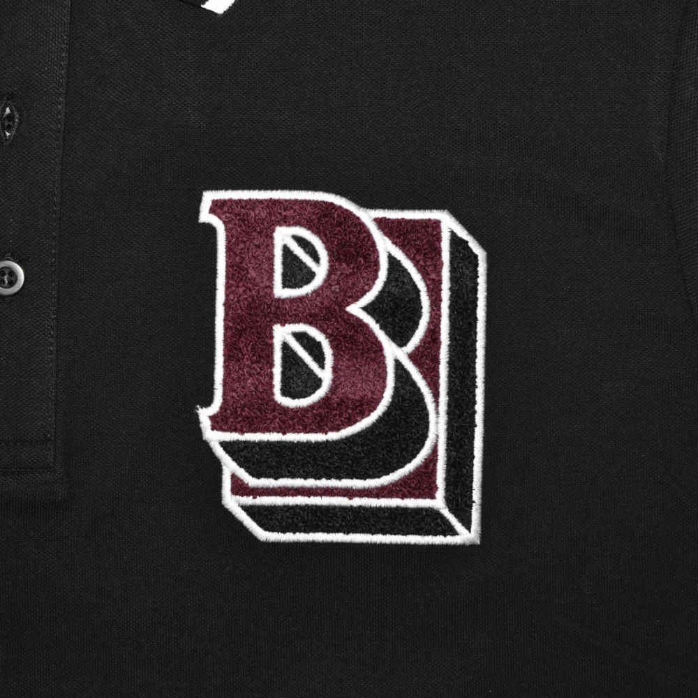 Burberry Letter Graphic Black Cotton Pique T-shirt-thumb-3