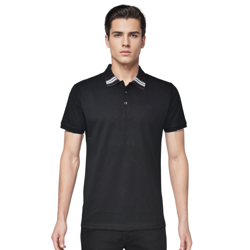 Burberry Black Premium Quality Half Sleeve T-shirt-thumb-0