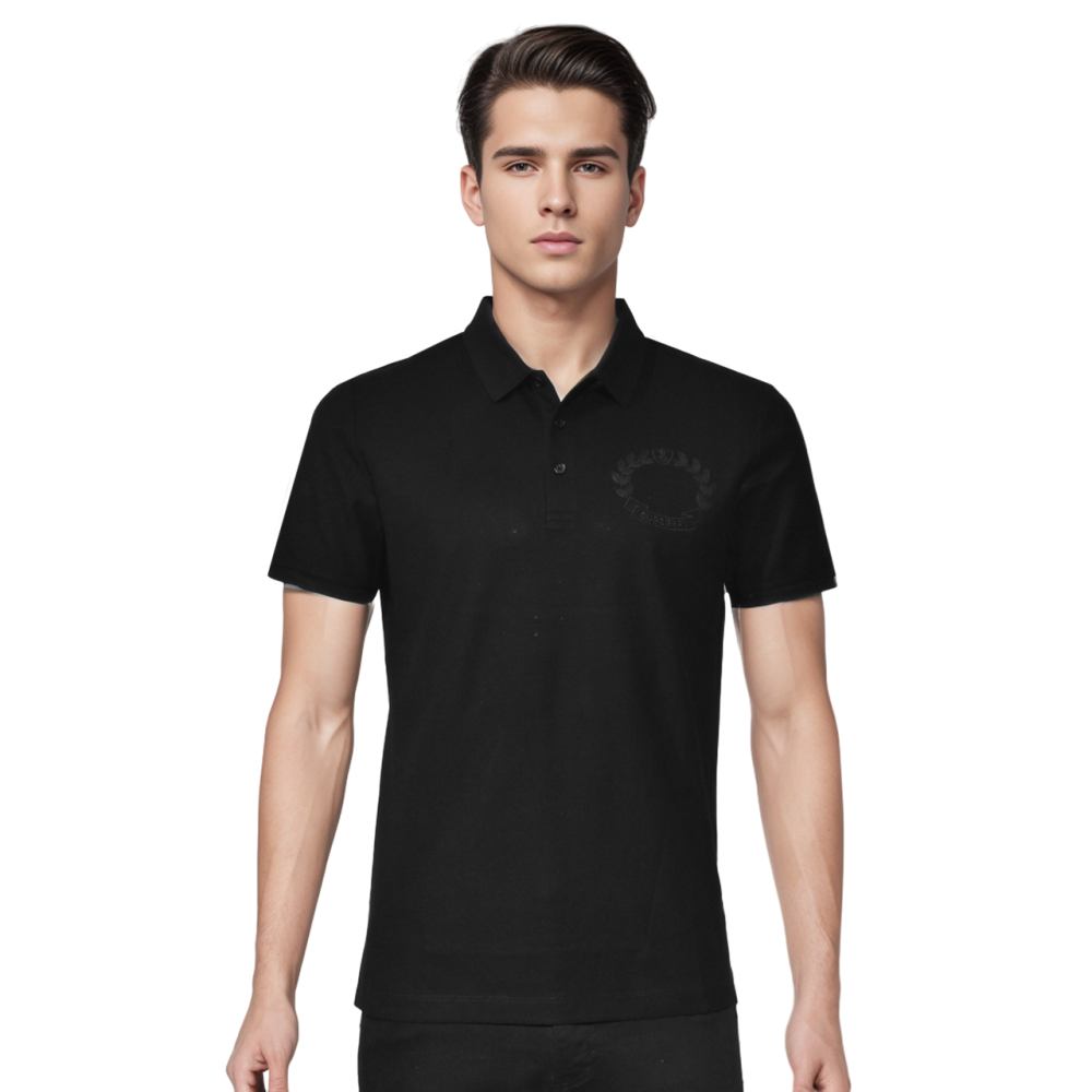 Burberry Black Premium Quality Polo Luxury T-shirt-thumb-0