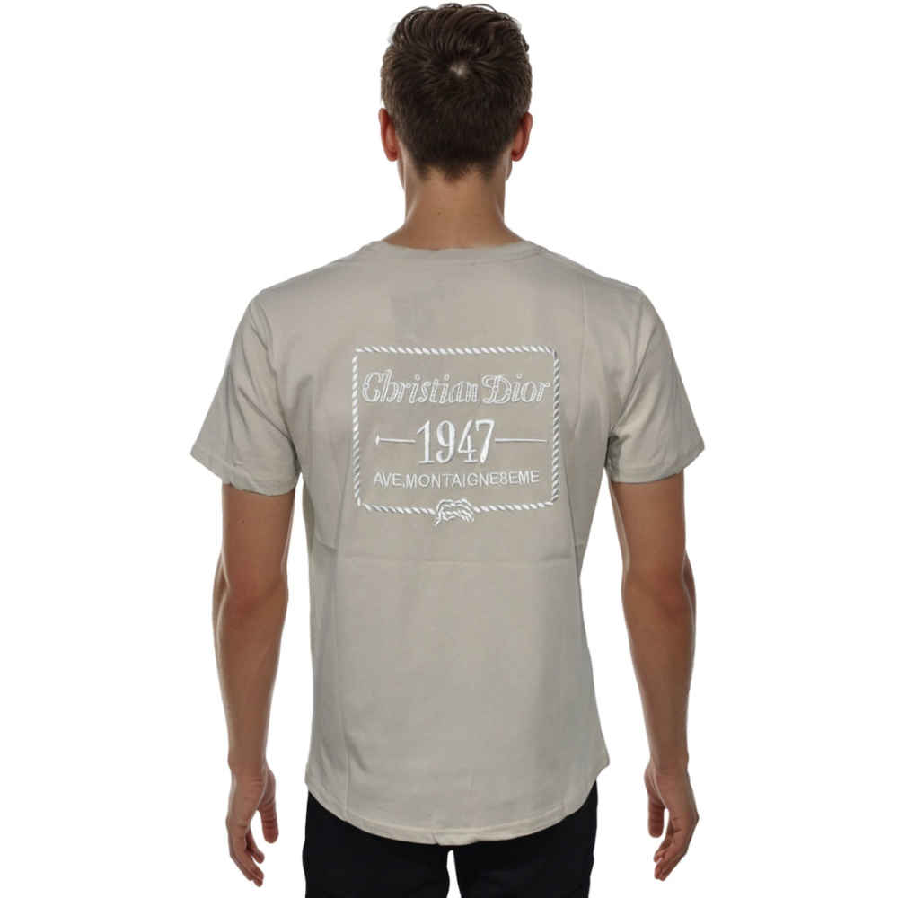 Dior Pocket Patch Brown Premium Cotton T-shirt-thumb-1