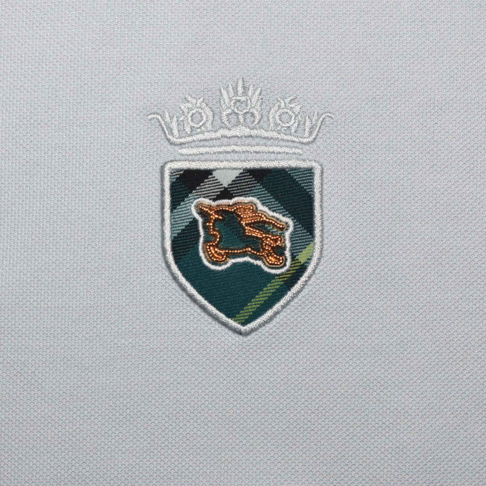 Burberry White Premium Luxury Polo T-shirt-thumb-3