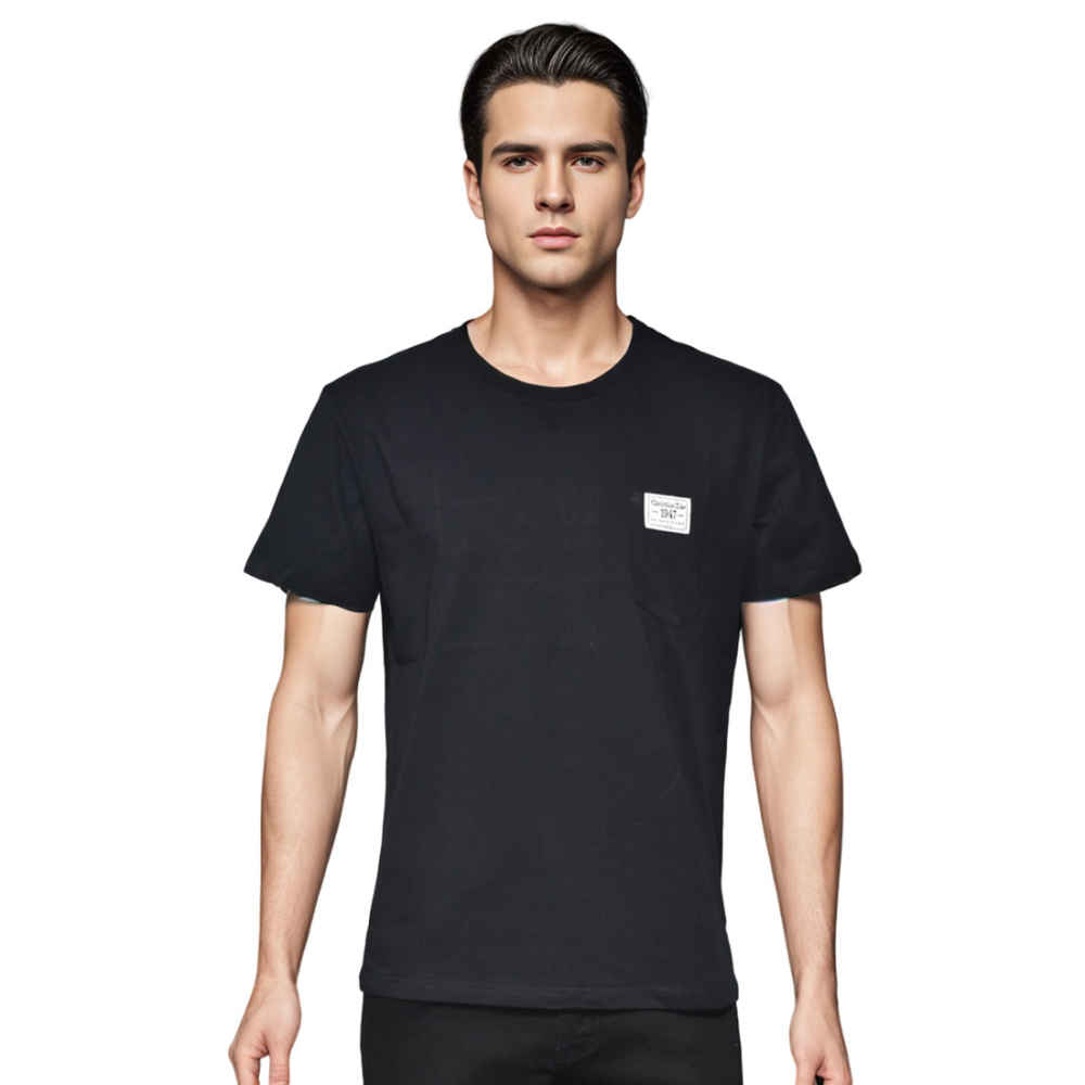 Dior Pocket Patch Black Premium Cotton T-shirt-thumb-0