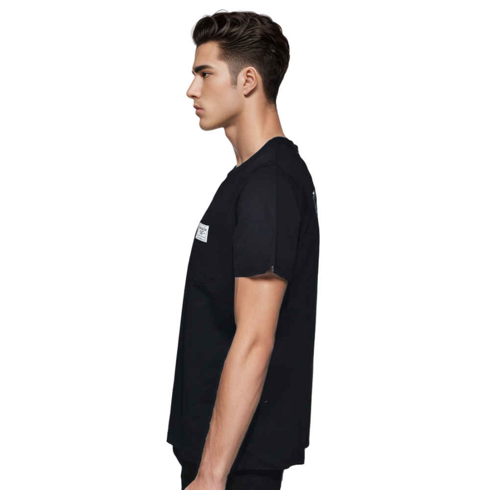 Dior Pocket Patch Black Premium Cotton T-shirt-thumb-2