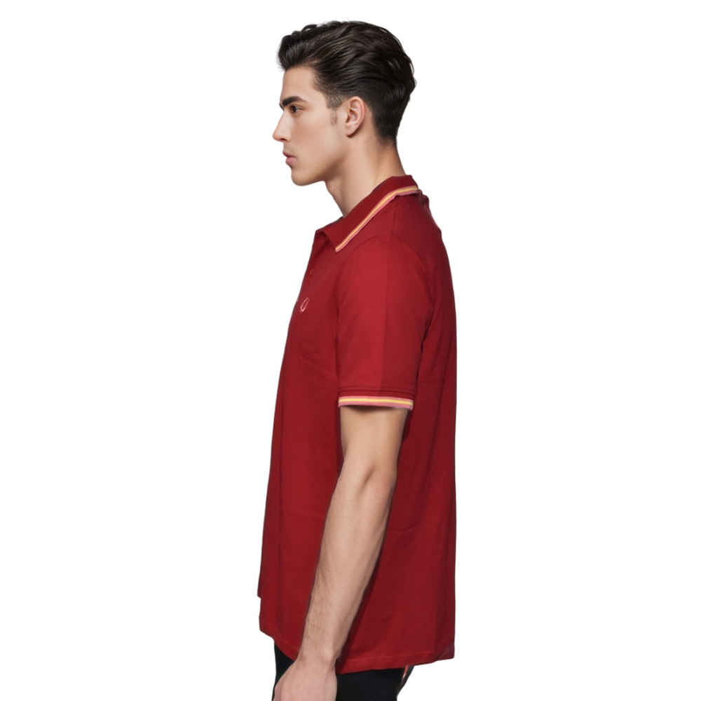 Fred Perry Embroidered logo Red Premium T-shirt-2