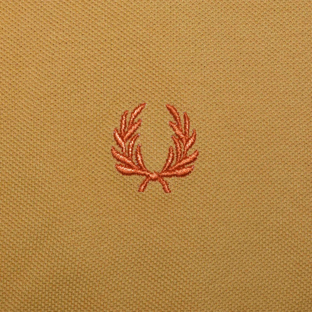 Fred Perry Embroidered logo Mustard Premium T-shirt-thumb-3