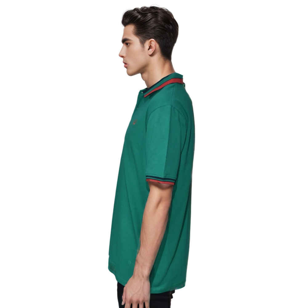 Fred Perry Embroidered logo Green Premium T-shirt-2