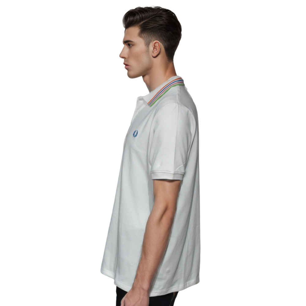 Fred Perry Embroidered logo White Premium T-shirt-thumb-2