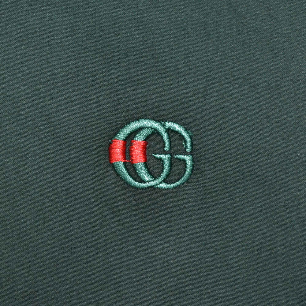 Gucci Embroidered logo Green Premium Luxury Shirt-3