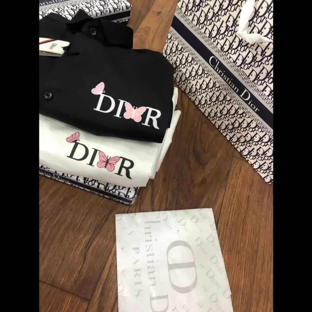Dior White Premium Quality Long Sleeve Cotton Shirt-3