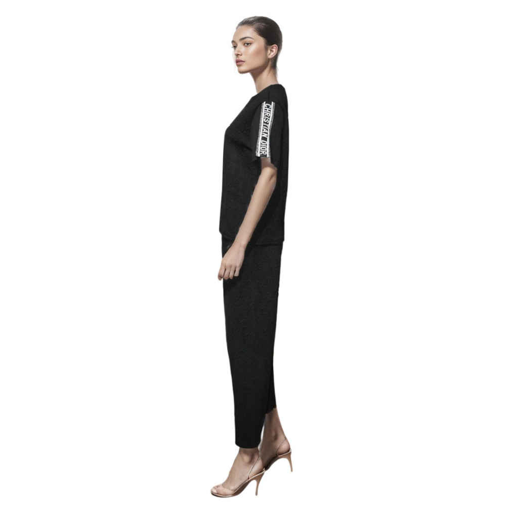 Dior Spider Embroidered Black Premium Co-ord Set-3