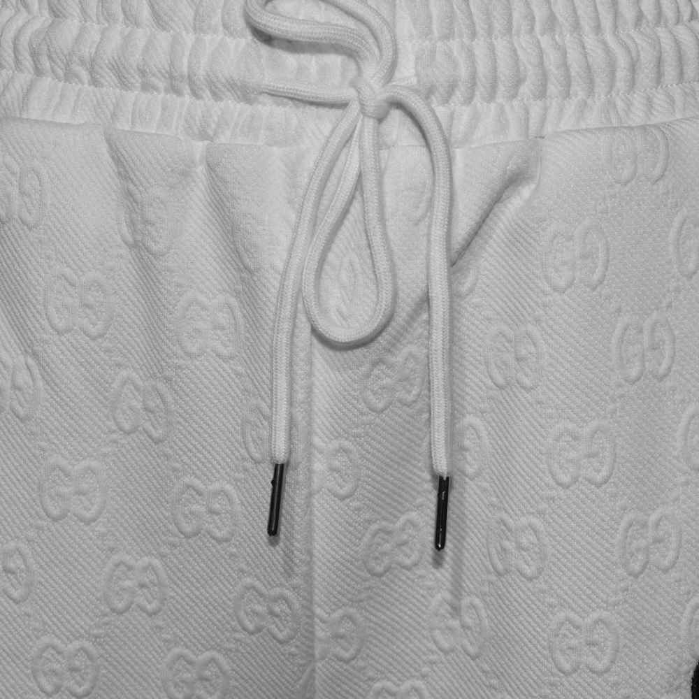 Gucci Embroidered logo White Premium Cotton Co-ord Set-thumb-6