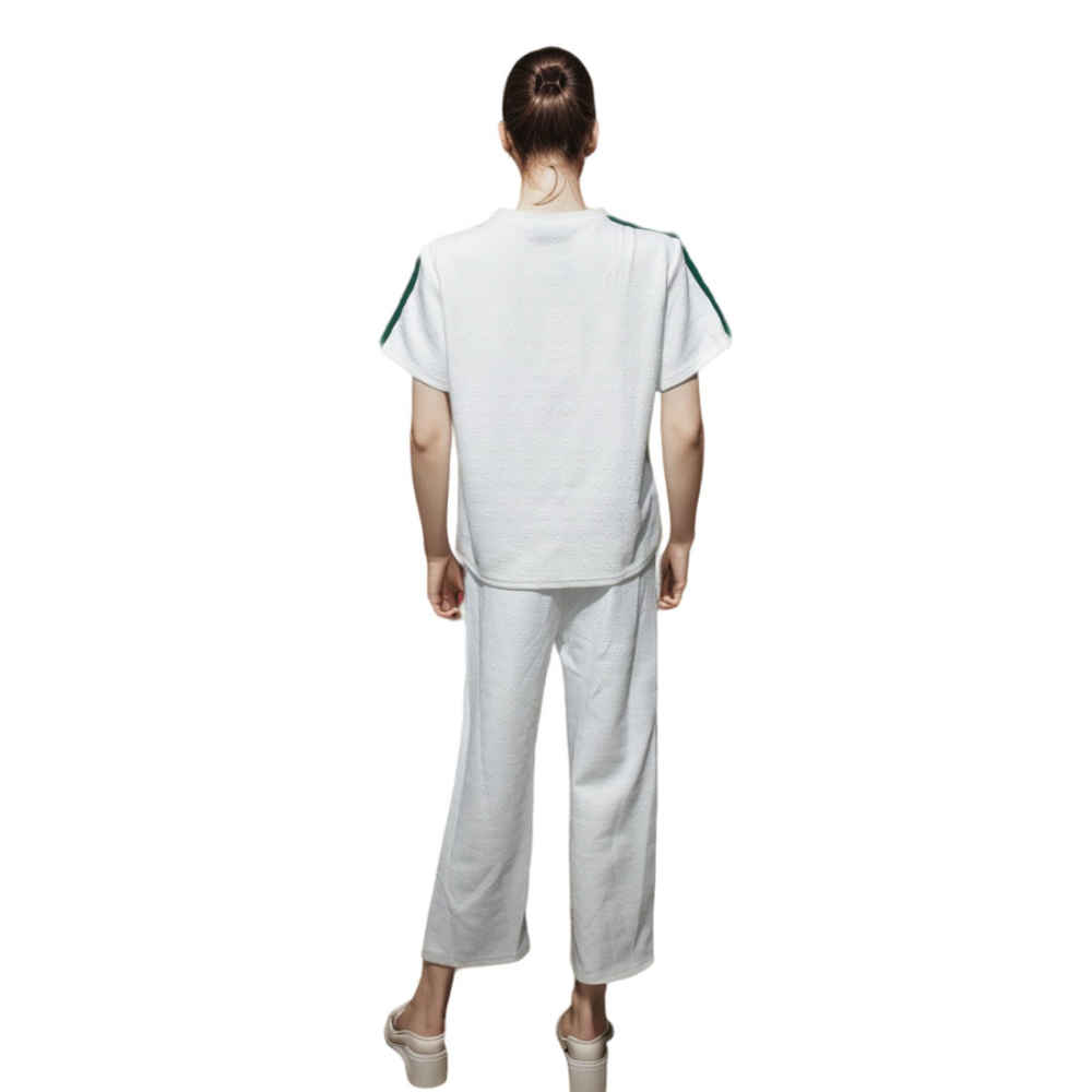 Gucci Embroidered logo White Premium Cotton Co-ord Set-thumb-2