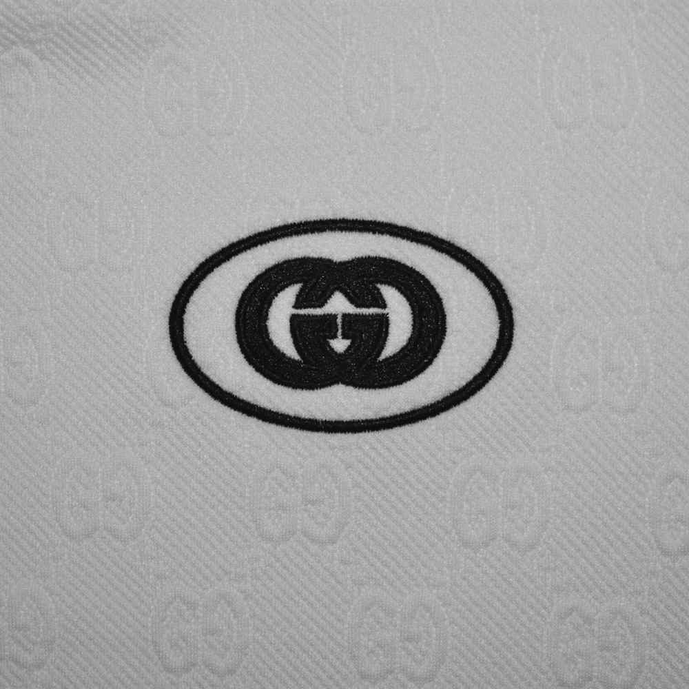 Gucci Embroidered logo White Premium Cotton Co-ord Set-thumb-4