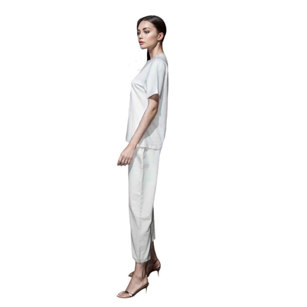 Prada Embroidered White Premium Co-ord Set-3