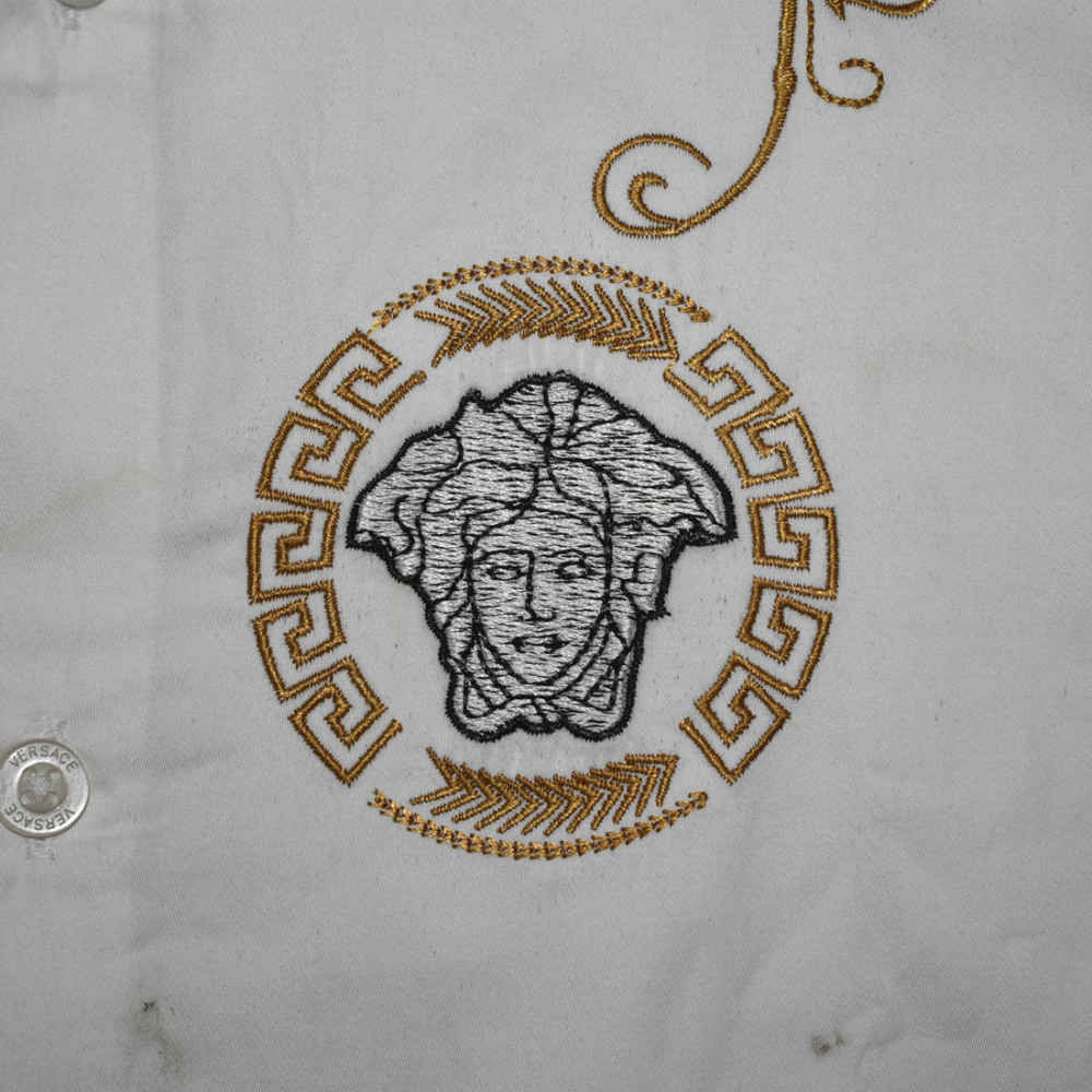 Versace Medusa Embroidered White Premium Shirt-3