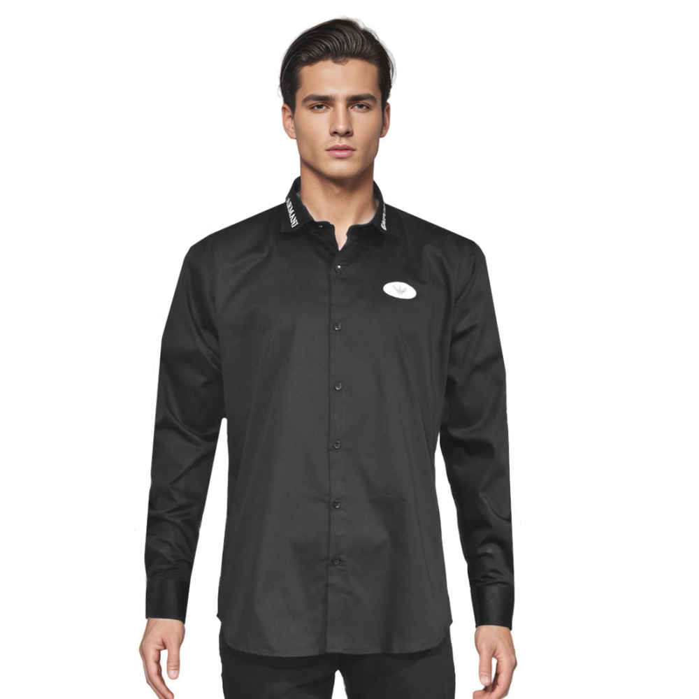 Emporio Armani logo Print Black Premium Shirt-thumb-6