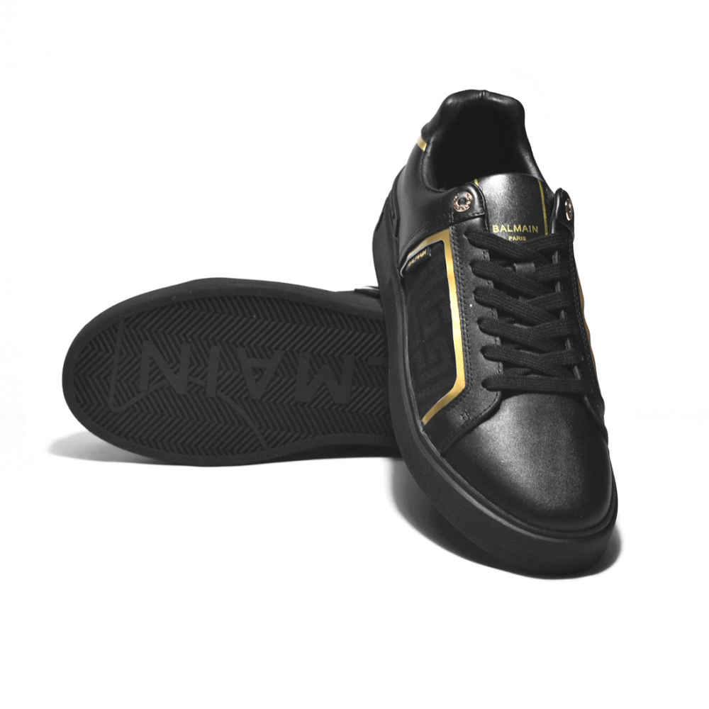 Balmain B-Court Black Monogram Premium Sneakers-5