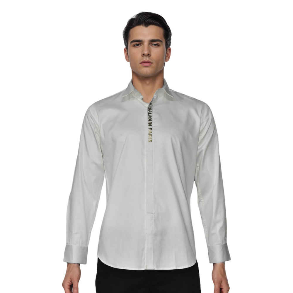 Balmain White Premium Luxury Cotton Shirt-6