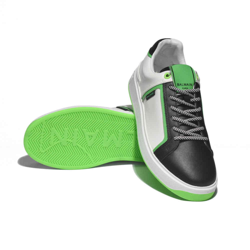 Balmain Black & White B-Court Premium Sneakers-thumb-5