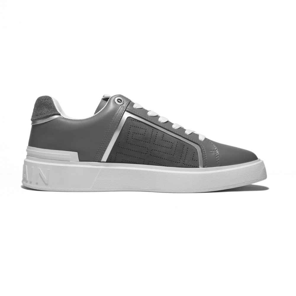 Balmain B-Court Monogram Grey Premium Sneakers-thumb-1