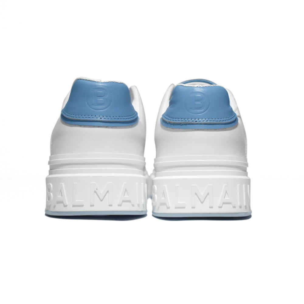 Balmain B-Court White & Blue Premium Sneakers-4