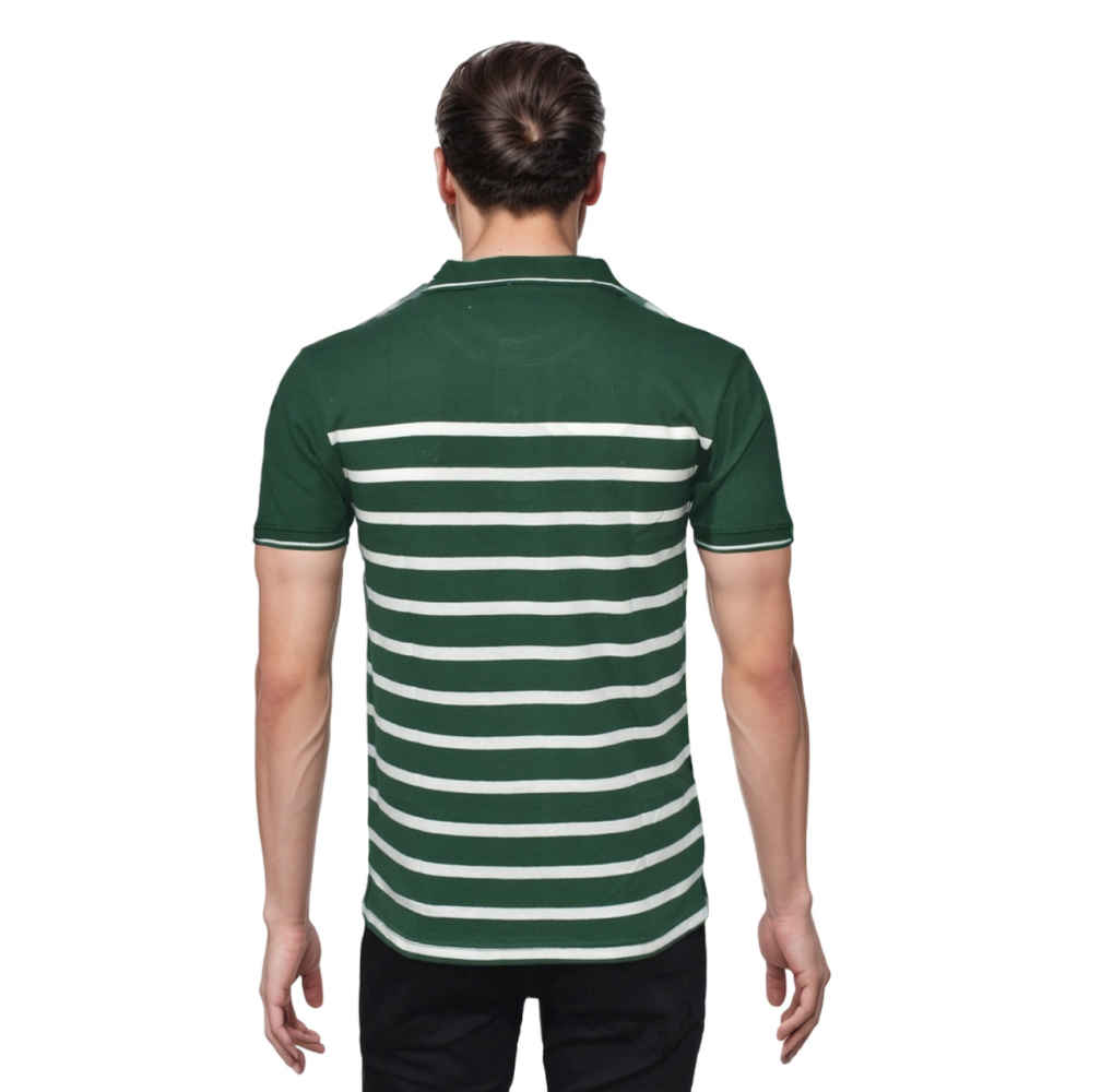 Coach Striped Pique Green Polo T-shirt-1
